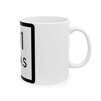 Texas 101-B (Texas) (Road Sign) White Coffee Mug - Go Mug Yourself