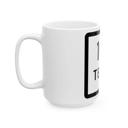 Texas 101-B (Texas) (Road Sign) White Coffee Mug - Go Mug Yourself