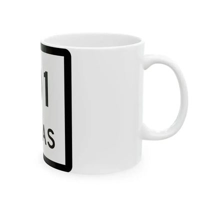 Texas 101 (Texas) (Road Sign) White Coffee Mug - Go Mug Yourself
