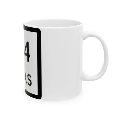 Texas 104 (Texas) (Road Sign) White Coffee Mug - Go Mug Yourself