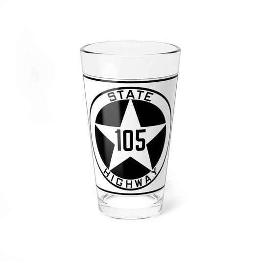 Texas 105 1917 (Texas) (Road Sign) Pint Glass 16oz 16oz - Go Mug Yourself