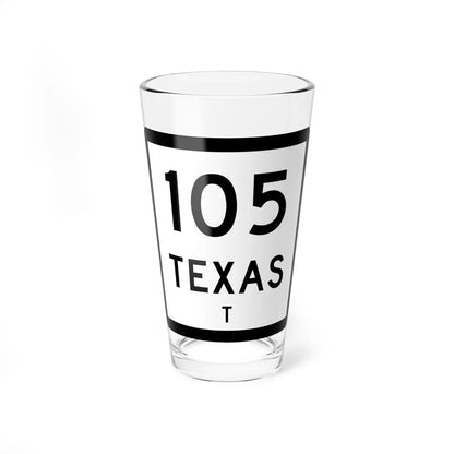 Texas 105-T (Texas) (Road Sign) Pint Glass 16oz 16oz - Go Mug Yourself