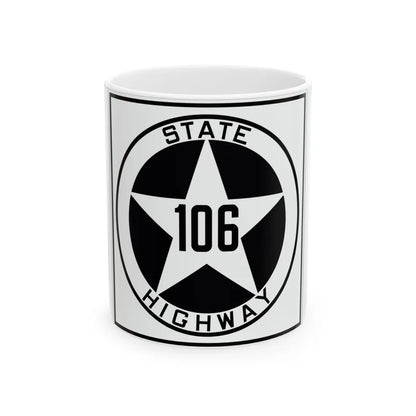 Texas 106 1917 (Texas) (Road Sign) White Coffee Mug 11oz - Go Mug Yourself