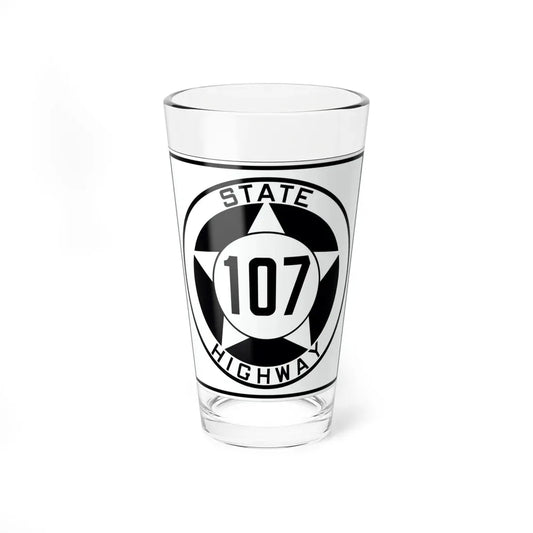 Texas 107 1935 (Texas) (Road Sign) Pint Glass 16oz 16oz - Go Mug Yourself
