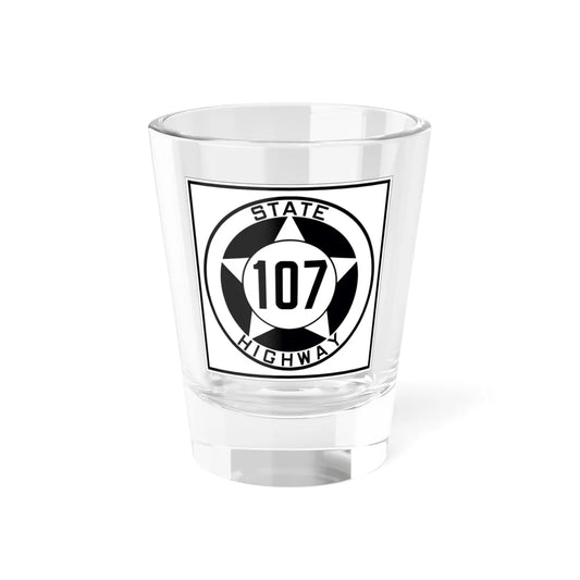 Texas 107 1935 (Texas) (Road Sign) Shot Glass 1.5oz 1.5oz - Go Mug Yourself