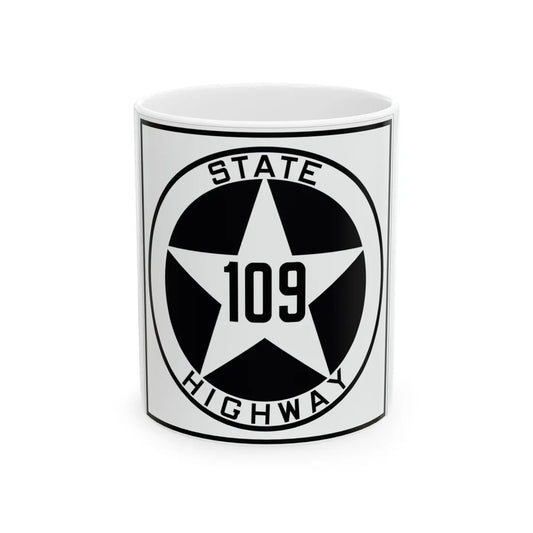 Texas 109 1917 (Texas) (Road Sign) White Coffee Mug 11oz - Go Mug Yourself