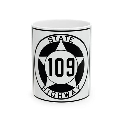 Texas 109 1935 (Texas) (Road Sign) White Coffee Mug 11oz - Go Mug Yourself