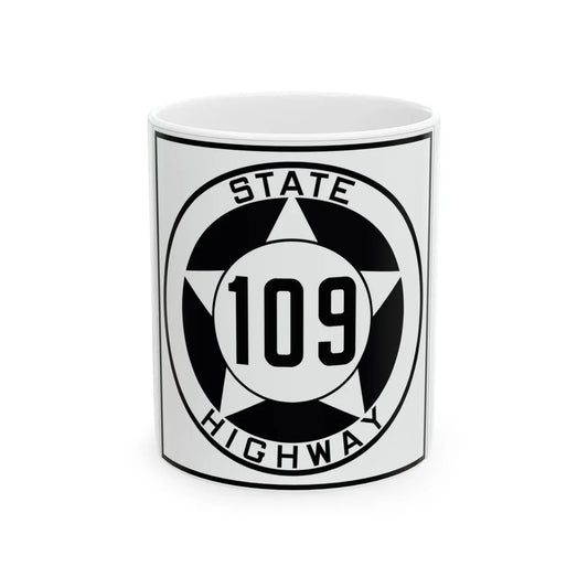 Texas 109 1935 (Texas) (Road Sign) White Coffee Mug 11oz - Go Mug Yourself