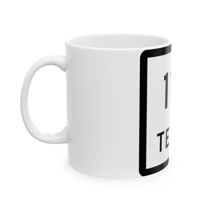 Texas 110 (Texas) (Road Sign) White Coffee Mug - Go Mug Yourself