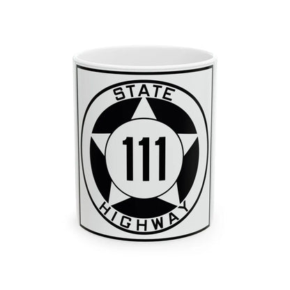 Texas 111 1935 (Texas) (Road Sign) White Coffee Mug 11oz - Go Mug Yourself