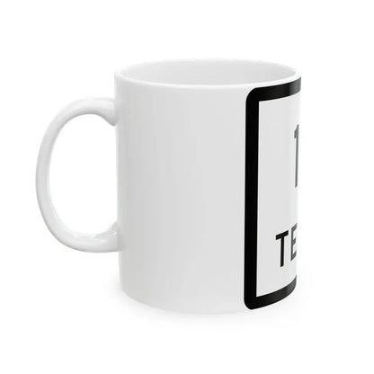 Texas 111 (Texas) (Road Sign) White Coffee Mug - Go Mug Yourself