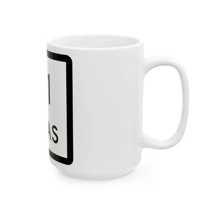 Texas 111 (Texas) (Road Sign) White Coffee Mug - Go Mug Yourself