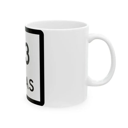 Texas 113 (Texas) (Road Sign) White Coffee Mug - Go Mug Yourself
