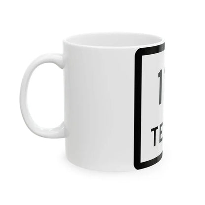 Texas 114 (Texas) (Road Sign) White Coffee Mug - Go Mug Yourself