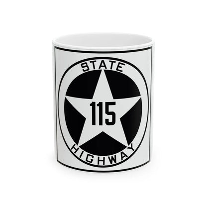 Texas 115 1917 (Texas) (Road Sign) White Coffee Mug 11oz - Go Mug Yourself