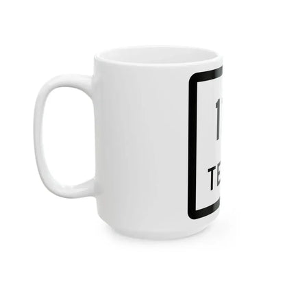 Texas 115 (Texas) (Road Sign) White Coffee Mug - Go Mug Yourself