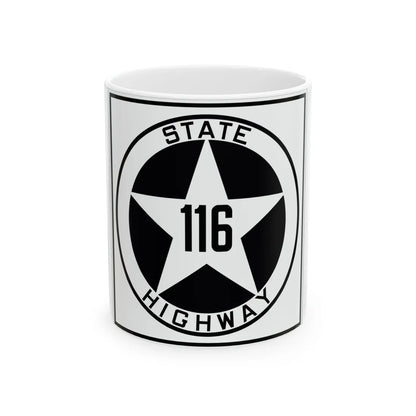 Texas 116 1917 (Texas) (Road Sign) White Coffee Mug 11oz - Go Mug Yourself