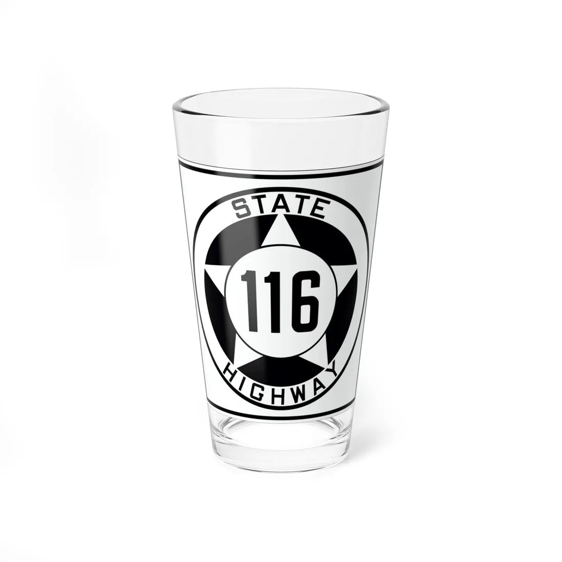 Texas 116 1935 (Texas) (Road Sign) Pint Glss 16oz 16oz - Go Mug Yourself