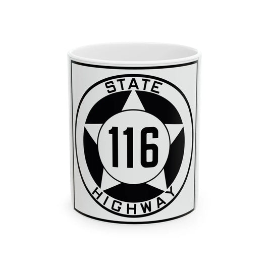 Texas 116 1935 (Texas) (Road Sign) White Coffee Mug 11oz - Go Mug Yourself