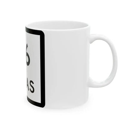 Texas 116 (Texas) (Road Sign) White Coffee Mug - Go Mug Yourself