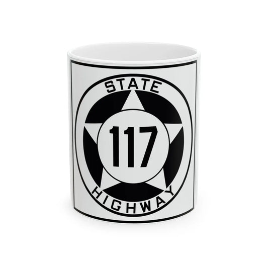 Texas 117 1935 (Texas) (Road Sign) White Coffee Mug 11oz - Go Mug Yourself