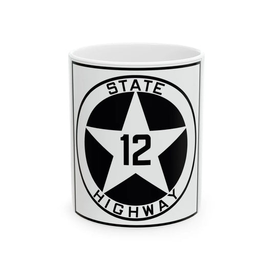 Texas 12 1917 (Texas) (Road Sign) White Coffee Mug 11oz - Go Mug Yourself