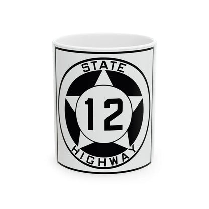 Texas 12 1935 (Texas) (Road Sign) White Coffee Mug 11oz - Go Mug Yourself