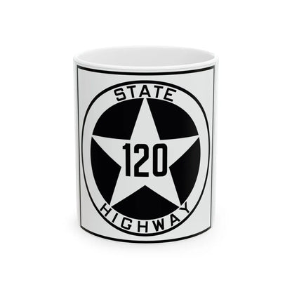 Texas 120 1917 (Texas) (Road Sign) White Coffee Mug 11oz - Go Mug Yourself