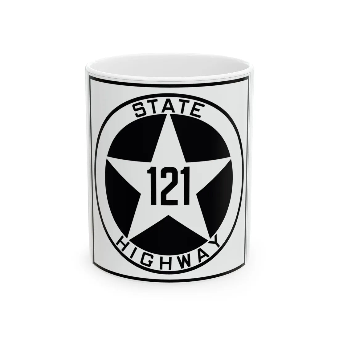 Texas 121 1917 (Texas) (Road Sign) White Coffee Mug 11oz - Go Mug Yourself