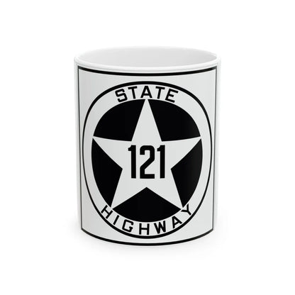 Texas 121 1917 (Texas) (Road Sign) White Coffee Mug 11oz - Go Mug Yourself