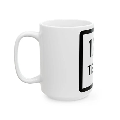 Texas 123-B (Texas) (Road Sign) White Coffee Mug - Go Mug Yourself