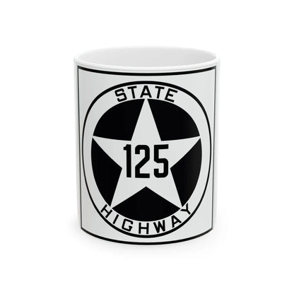 Texas 125 1917 (Texas) (Road Sign) White Coffee Mug 11oz - Go Mug Yourself
