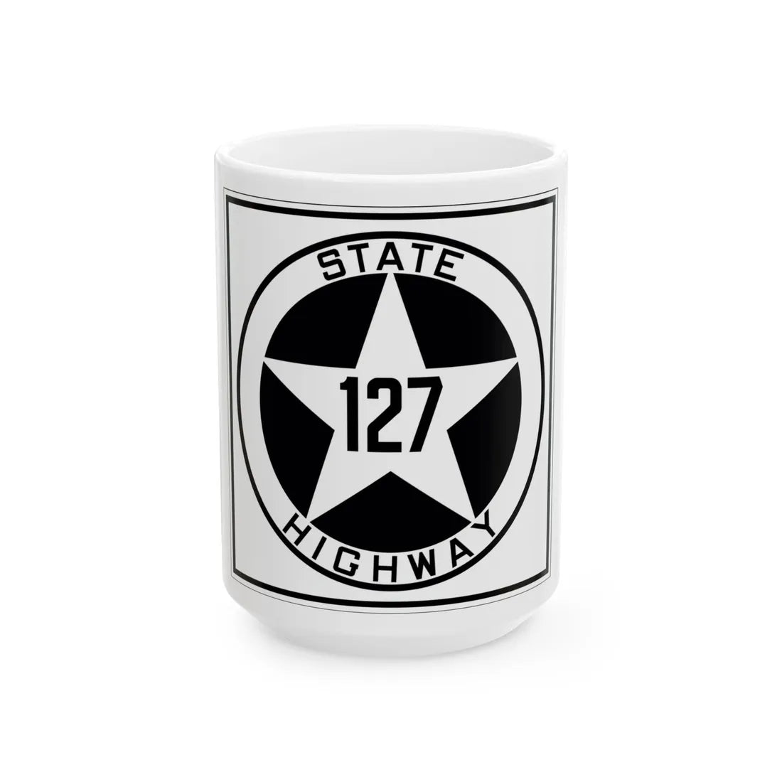 Texas 127 1917 (Texas) (Road Sign) White Coffee Mug 15oz - Go Mug Yourself