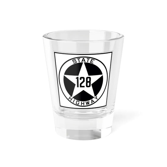 Texas 128 1917 (Texas) (Road Sign) Shot Glass 1.5oz 1.5oz - Go Mug Yourself