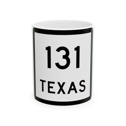 Texas 131 (Texas) (Road Sign) White Coffee Mug 11oz - Go Mug Yourself