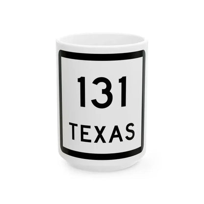 Texas 131 (Texas) (Road Sign) White Coffee Mug 15oz - Go Mug Yourself