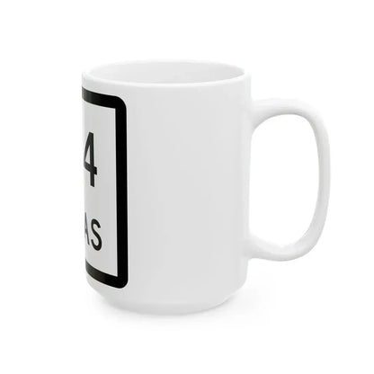 Texas 134 (Texas) (Road Sign) White Coffee Mug - Go Mug Yourself