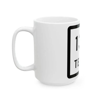 Texas 135 (Texas) (Road Sign) White Coffee Mug - Go Mug Yourself
