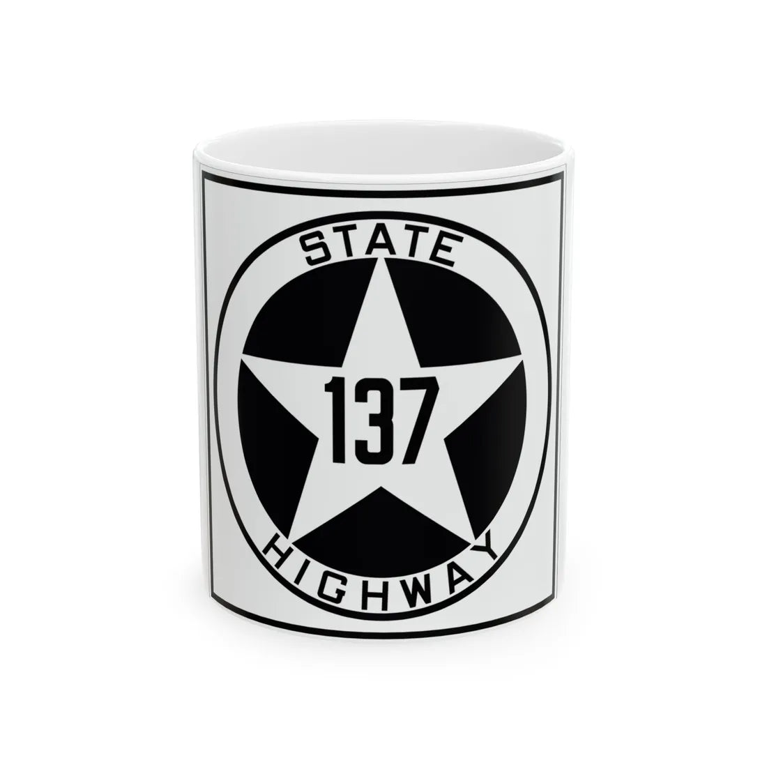 Texas 137 1917 (Texas) (Road Sign) White Coffee Mug 11oz - Go Mug Yourself