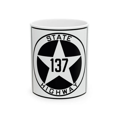 Texas 137 1917 (Texas) (Road Sign) White Coffee Mug 11oz - Go Mug Yourself