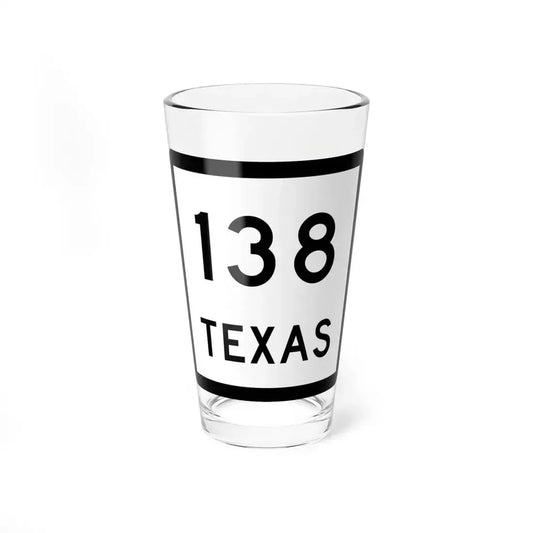 Texas 138 (Texas) (Road Sign) Pint Glass 16oz 16oz - Go Mug Yourself
