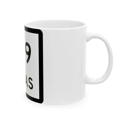 Texas 139 (Texas) (Road Sign) White Coffee Mug - Go Mug Yourself