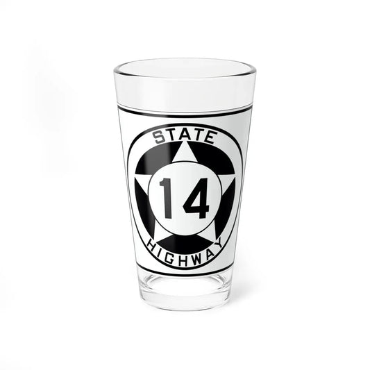 Texas 14 1935 (Texas) (Road Sign) Pint Glass 16oz 16oz - Go Mug Yourself