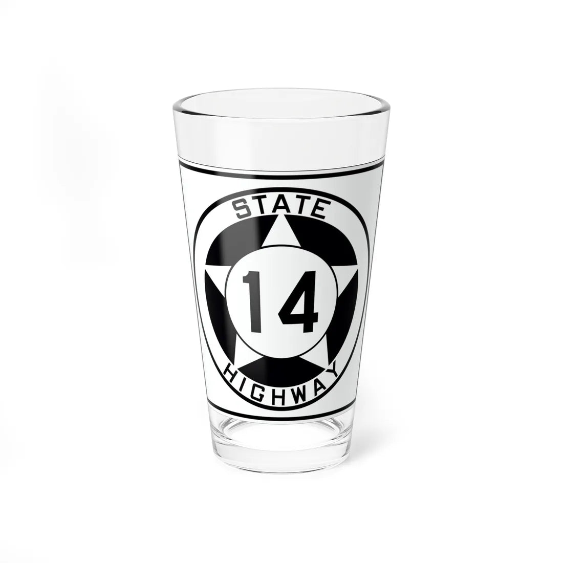 Texas 14 1935 (Texas) (Road Sign) Pint Glss 16oz 16oz - Go Mug Yourself