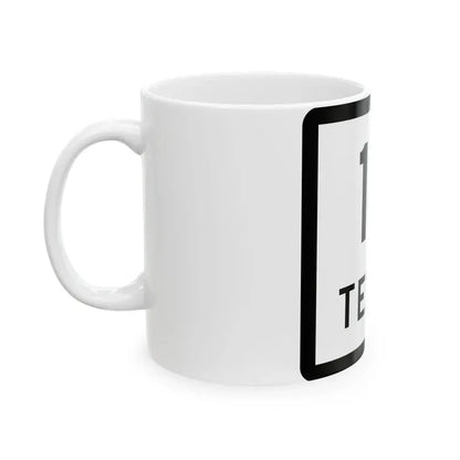 Texas 14 (Texas) (Road Sign) White Coffee Mug - Go Mug Yourself
