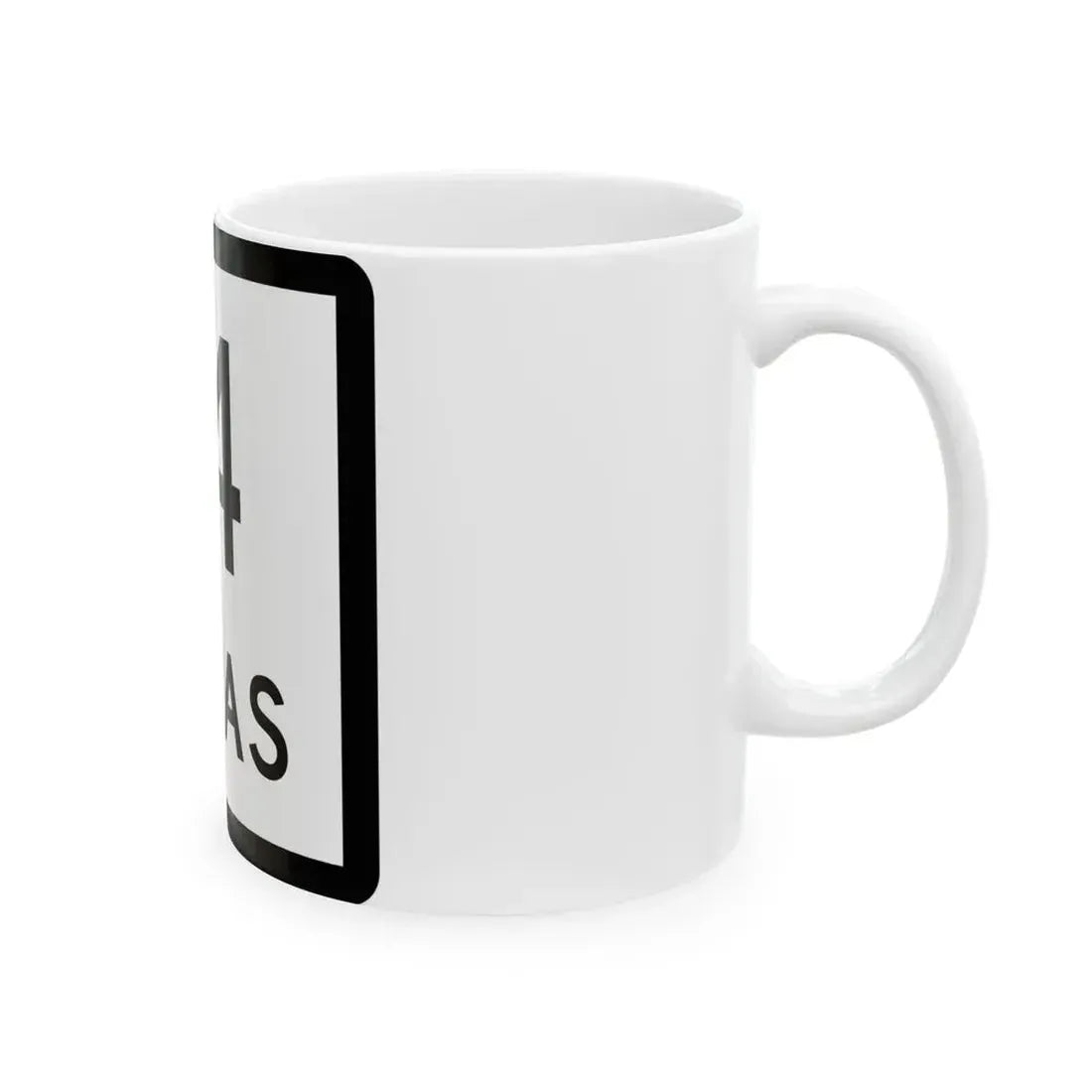 Texas 14 (Texas) (Road Sign) White Coffee Mug - Go Mug Yourself