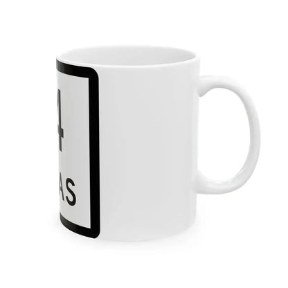 Texas 14 (Texas) (Road Sign) White Coffee Mug - Go Mug Yourself