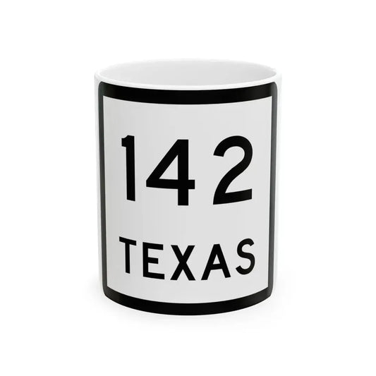Texas 142 (Texas) (Road Sign) White Coffee Mug 11oz - Go Mug Yourself