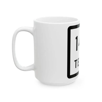 Texas 143 (Texas) (Road Sign) White Coffee Mug - Go Mug Yourself