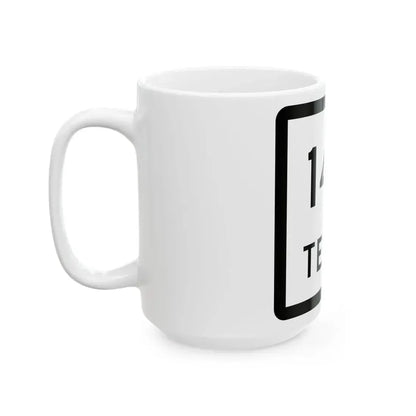Texas 145 (Texas) (Road Sign) White Coffee Mug - Go Mug Yourself